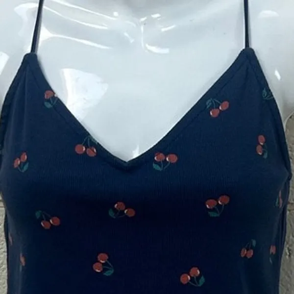 American Eagle Strappy-Go-Lucky cherry blue tank top size M - Image 8