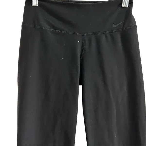 Nike Women's XS Black Cropped Athletic Pants Dri-FIT Yoga Gym‎ Casual - Image 2