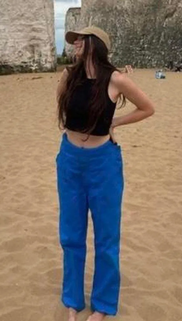 AMAZING French workwear blue overalls with white plastic detailing 🦋 - Image 2
