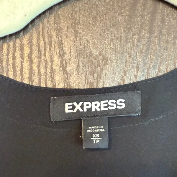 Express Women's Elegant Black V-Neck Blouse - Image 2