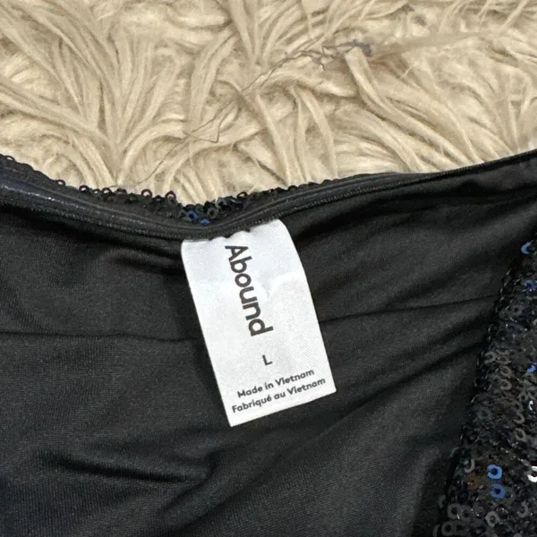 Abound sparkly sequin strapless mini dress size large - Image 3