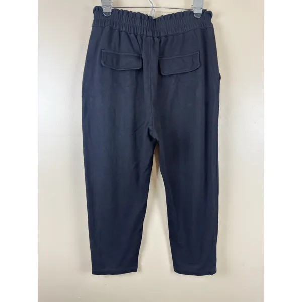 Zara Women’s Black Paperbag Waist High Rise Elastic Waist Tapered Pants Size M - Image 6