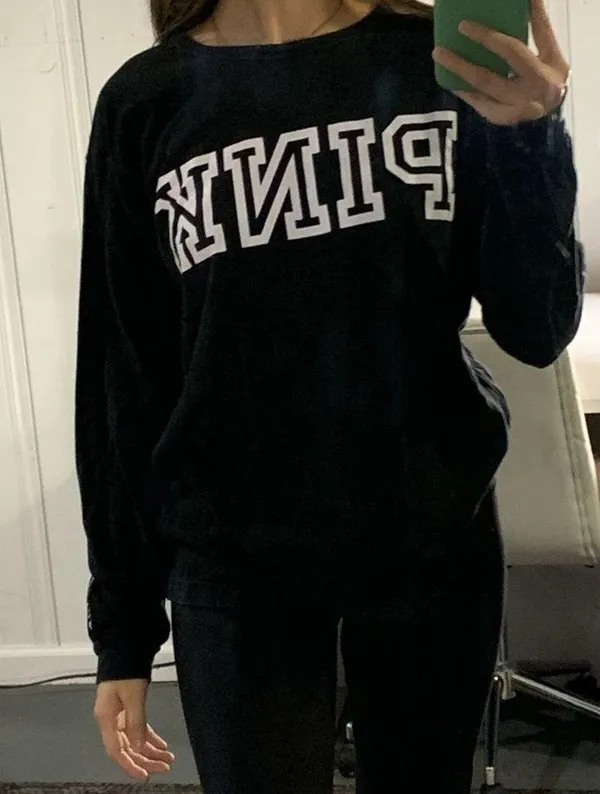 PINK black long sleeve - Image 4