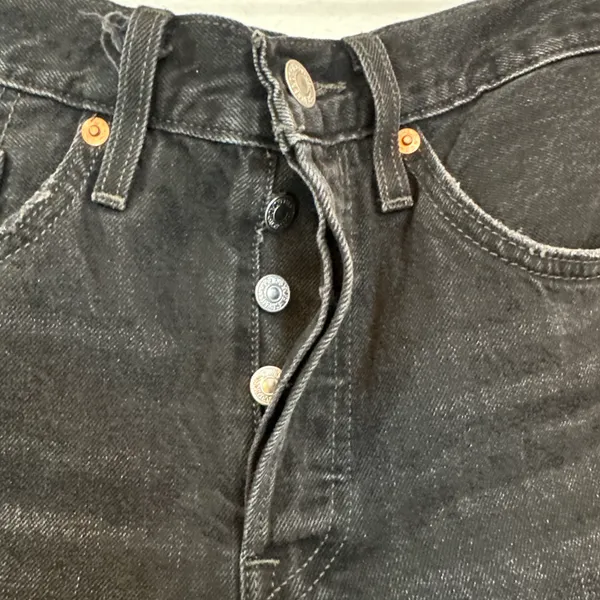 Levi's 501 Raw Hem Buttonfly Shorts - Image 2