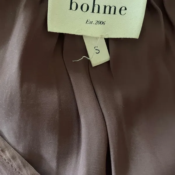 bohme Ruffled V-Neck‎ Maxi Dress in dark mauve - Image 4