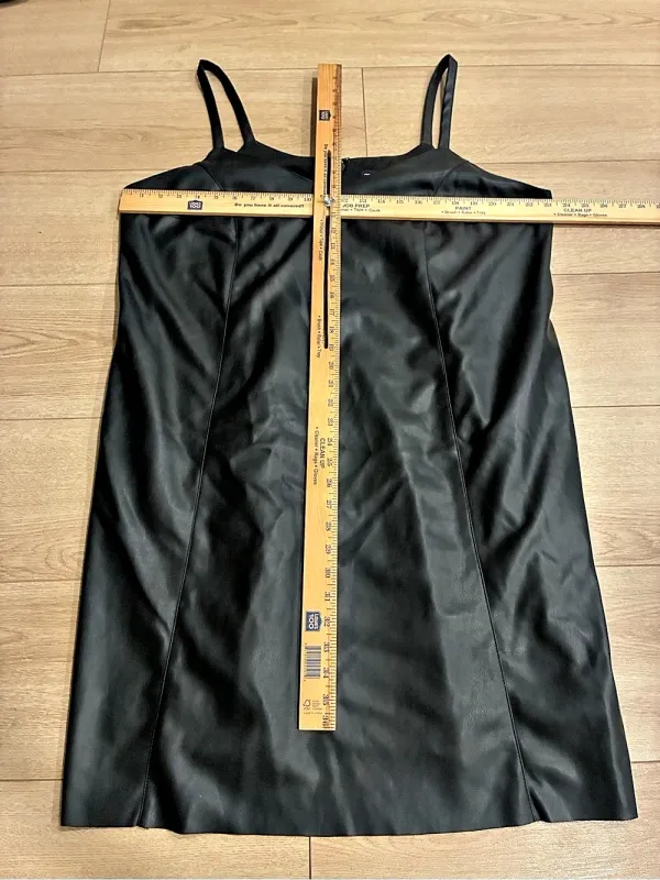 Universal Standard Women’s Vegan Leather Slip Dress Shift Mini Size M/2X - Image 5
