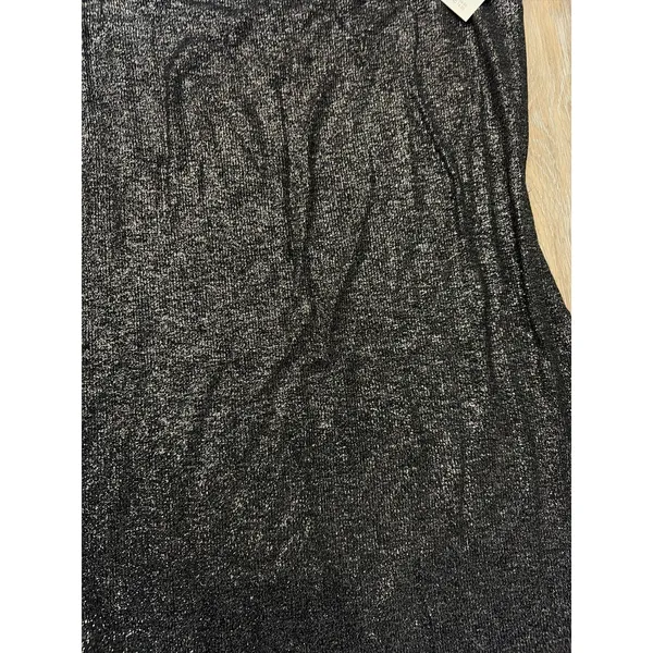 Aerie No Party Needed Maxi Dress Womens Medium Black Shimmer Slip Dress NWT - Image 4