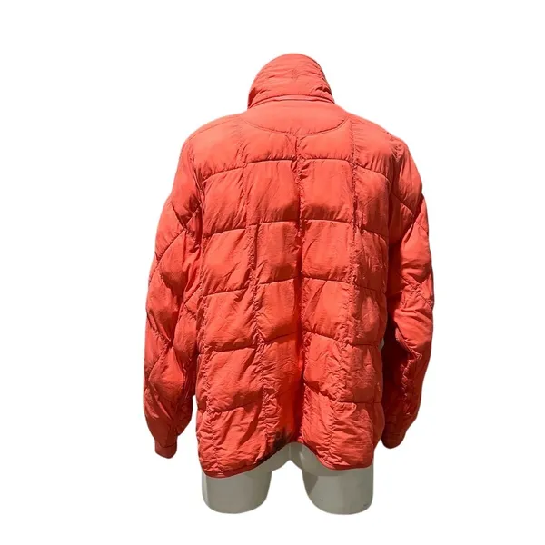 Free People Women's Pippa Packable Puffer Jacket Orange Size M - Image 6