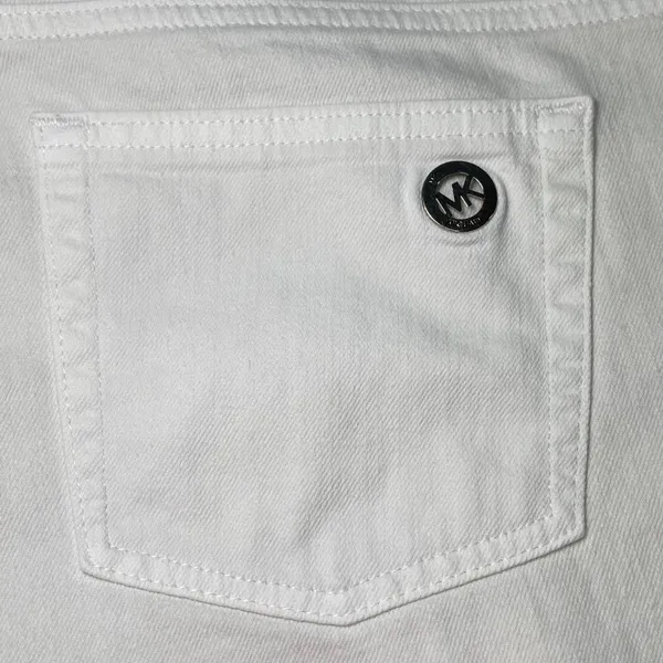 Michael Kors Skinny Jeans Women Size 10 White Stretch Denim Mid Rise Casual‎ EUC - Image 11