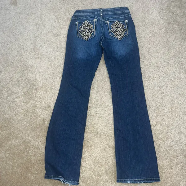 Ariat Womens Jeans Size 28L Dark Wash Embroidered Bootcut Western Denim - Image 5