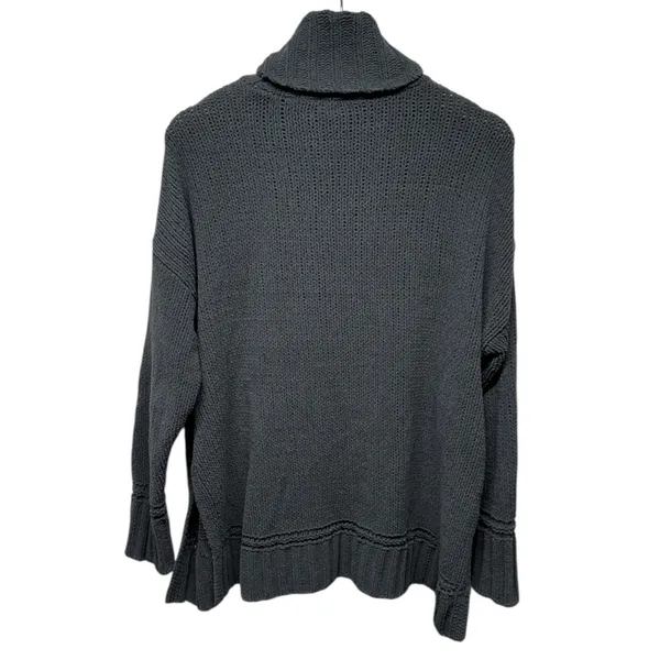 Aerie Chenille Women Oversized Cowl Neck Sweater XS‎ Gray Pullover Boho Cozy - Image 2