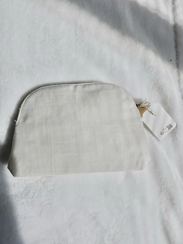 L'OCCITANE Cream Canvas Cosmetic Pouch - New - Image 2