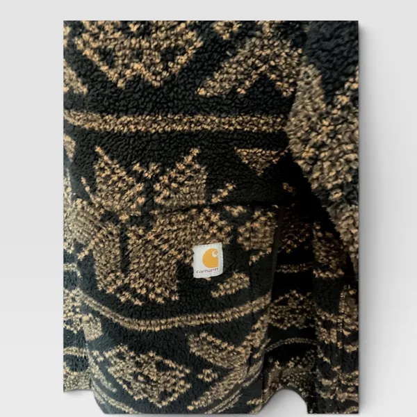 Carhartt Womens 2X Loose Fit Sherpa Fleece Quarter Zip Pullover OJ6470-W Black - Image 5