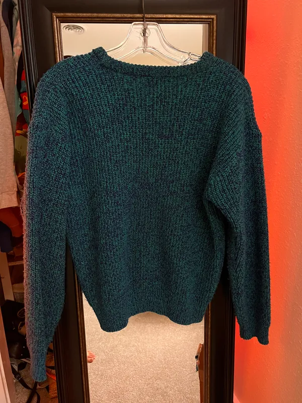 Mervyns Vintage 80’s Blue Knit Sweater - Image 2