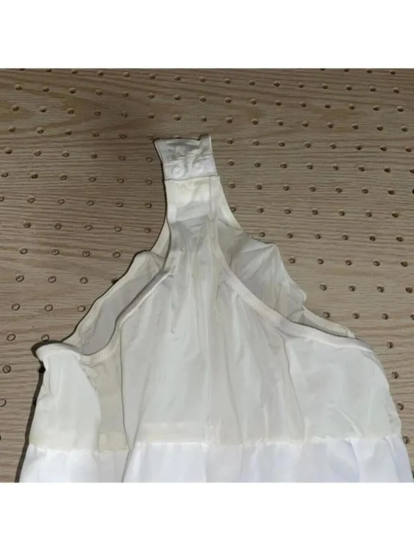 Belle Badgley Mischka white Racerback Bodysuit open back bridal wedding - Image 3