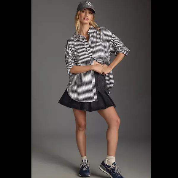 Anthropologie Maeve The Bennet Buttondown Shirt - Image 3