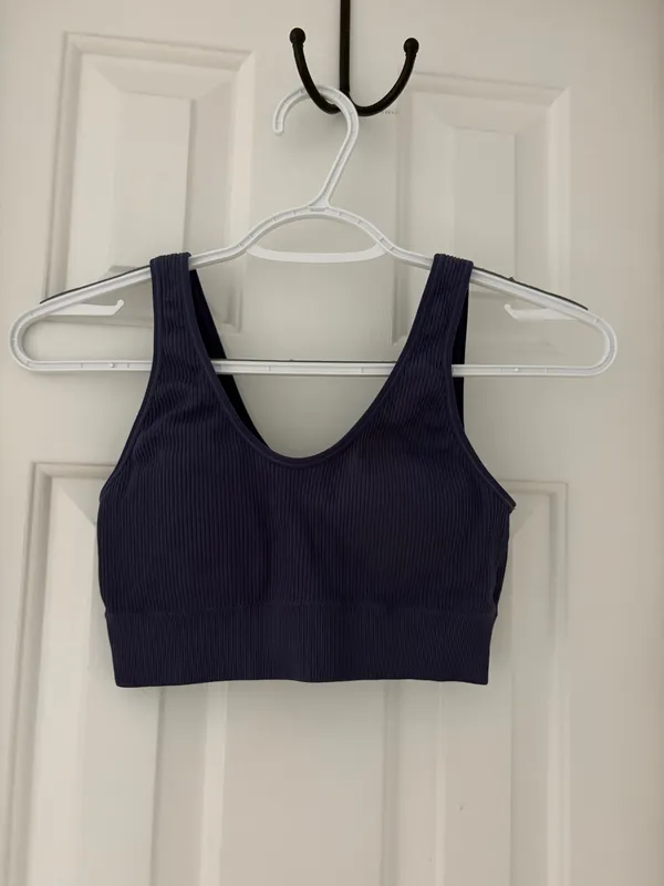 Aerie Blue Seamless Padded Bralette Ribbed - Image 5