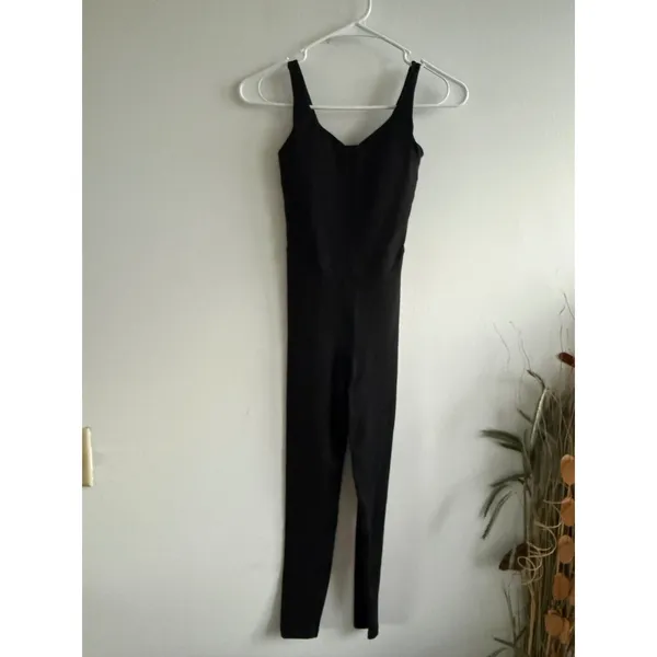 OFFLINE by‎ Aerie Real Me Black V-Neck Activewear Jumpsuit Womens XS 3471 - Image 2