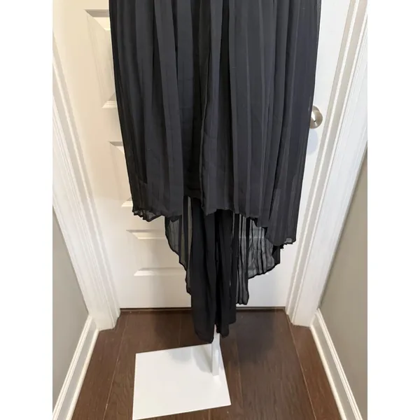 BCBGeneration Black Strapless Pleated High-Low Chiffon Dress‎ M elegant chic - Image 6