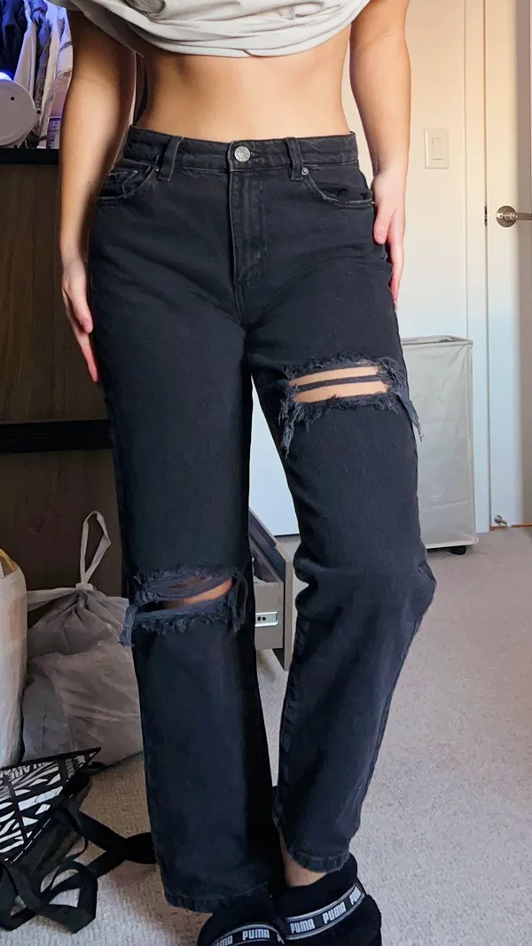 Garage Black Vintage Straight Jeans - Image 5