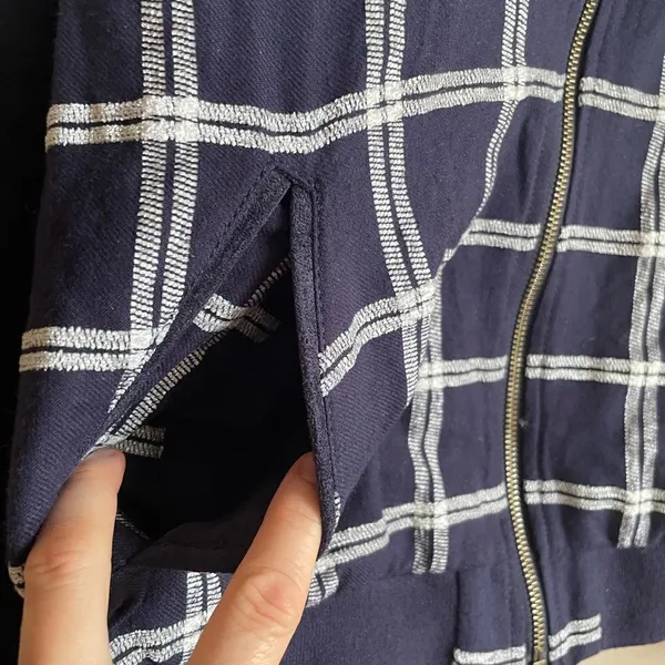 A New Day‎ blue plaid faux suede sleeves jacket - Image 12