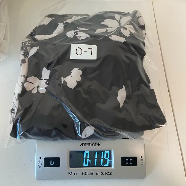 EUC Vintage R & B collection women’s black white‎ floral collared button dress L - Image 8