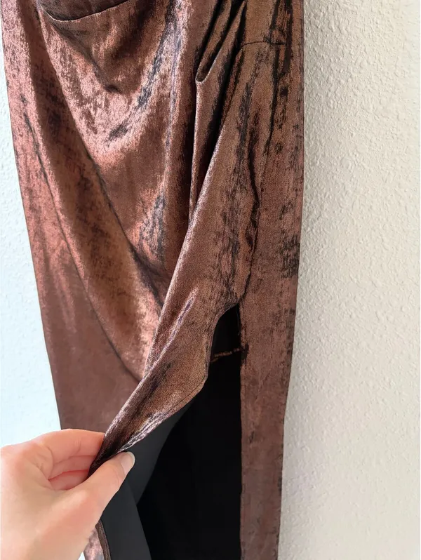 Rumer The Label Phoenix Maxi Dress Bronze Size Large Party Going Out Vacation - Image 4