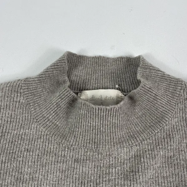 Altar'd State Sweater‎ Womens Small Gray Viscose Blend Mock Neck Knit Pullover - Image 3