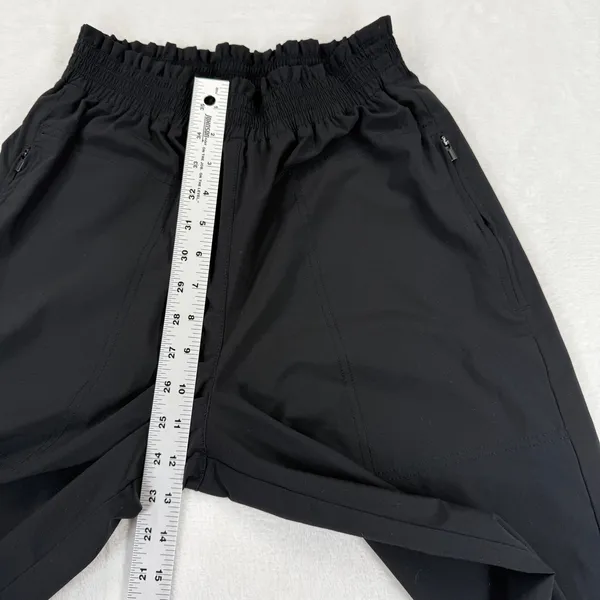 Athleta Savannah Jogger Black High Rise Paperbag Waist‎ Pants Size 2 - Image 3