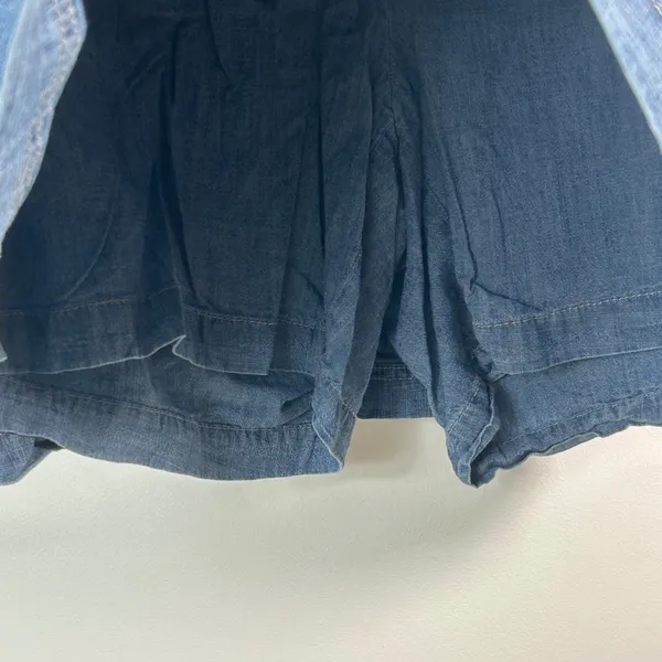 Karen Scott Woman Blue Denim Skort 16W Medium Wash‎ Stretch Mini Skirt Shorts - Image 3