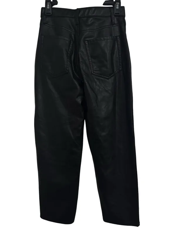 Abercrombie Curve Love Ankle Straight Ultra Hi-Rise Faux Leather Pants 28 - Image 3