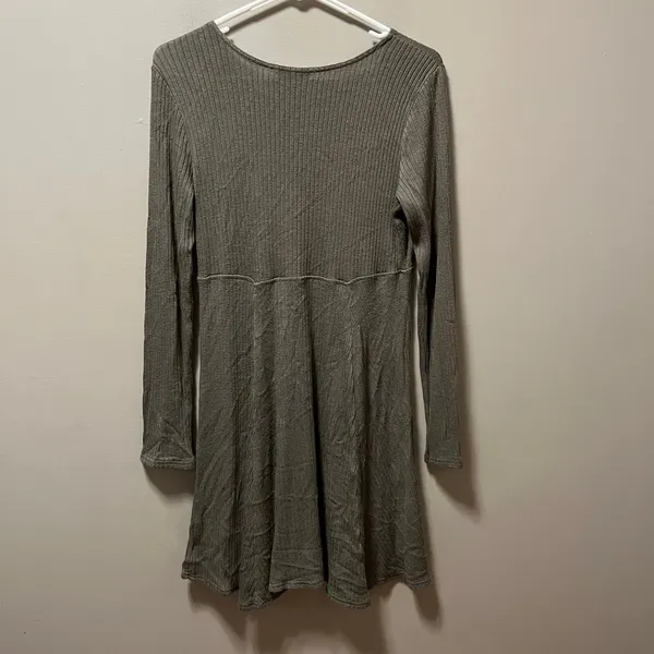 American Eagle Long Sleeved A-Line Dress Green Size‎ Large - Image 4