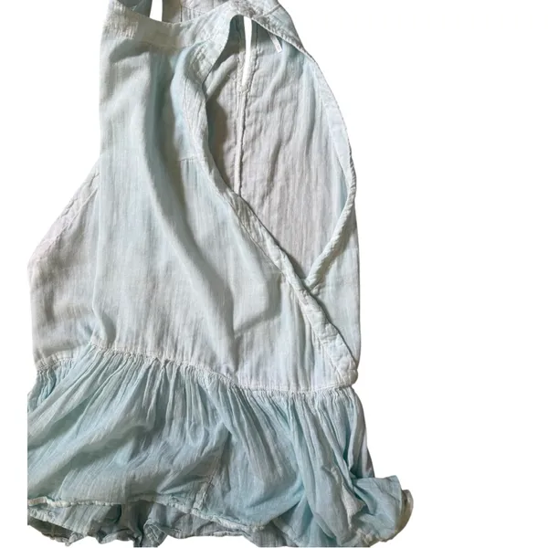 Free People Womens Aqua Size XS High Neck Peplum Tank Top - Image 5