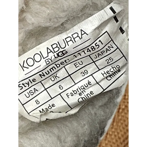 KOOLABURRA BY UGG Burra Brown Faux Fur Shearling Suede Mini Ankle Boots Size 8 - Image 8