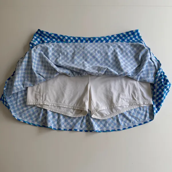 Lilly Pulitzer Blue & White Gingham Mini Skirt - Image 7