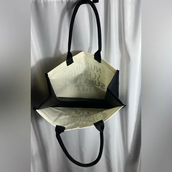 Source Unknown Nursing School Survival Kit Canvas Tote Bag NWT Reusable Multiple Use Tote - Image 3