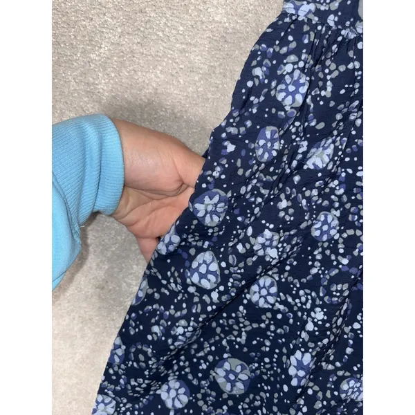 Madewell Alexandra Button-Front‎ Mini Dress blue floral S Pockets - Image 7