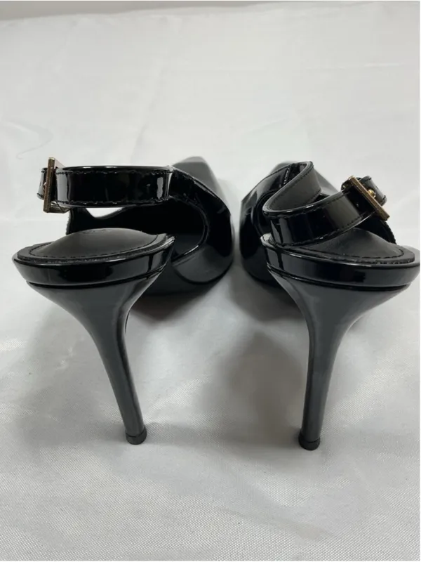 Womans New Coutgo Sling Back Pumps Black Size 8.5 Stiletto Heel - Image 4