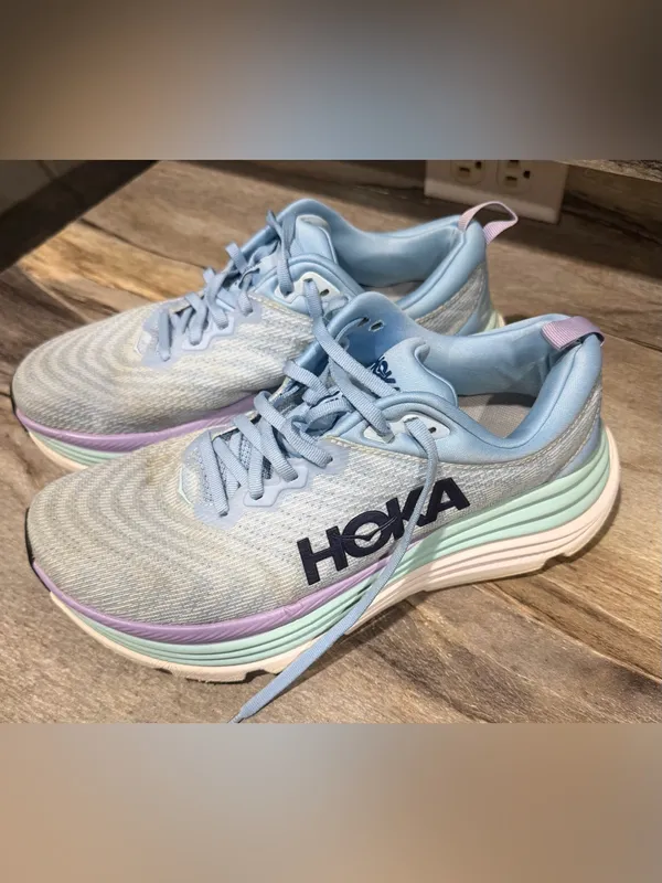 Hoka Women's Light Blue Running Shoe with Mint & Lavender Accents - Image 5