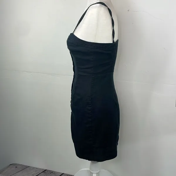 Aritzia Wilfred Dress Black Ducharme Linen Mini Coastal Whimsy Western size 0 - Image 4