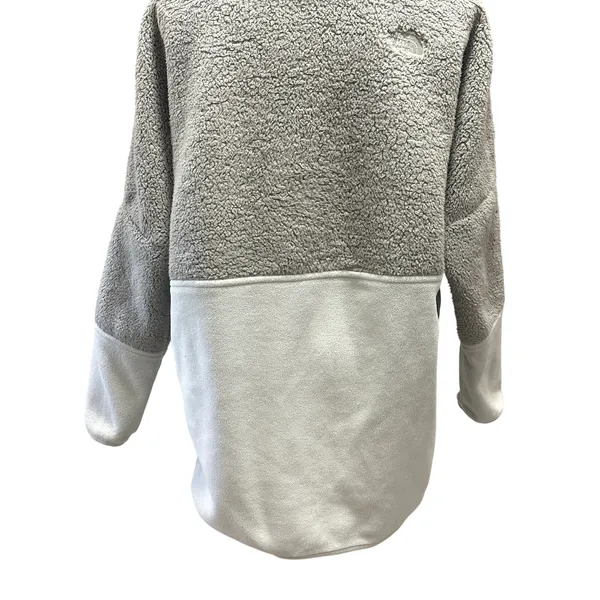 The North Face Women's Gray Cream Colorblock Sherpa Fleece Pullover Jacket S - Image 8