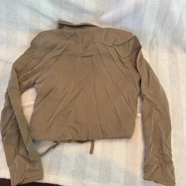 new abercrombie & fitch drapey moto full zip jacket size small S - Image 2