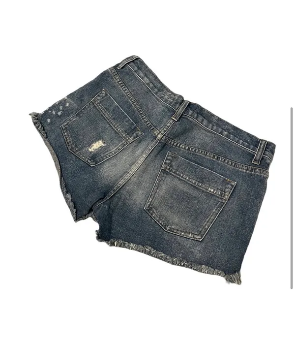 Free People Tan Stitch Print Jean Short - Image 3