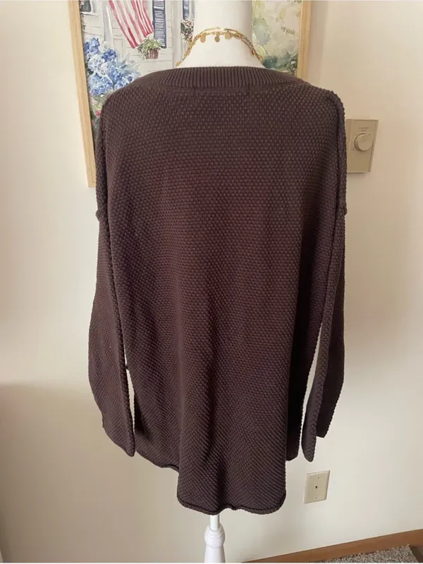Free People Beach Hailee Henley Sweater & Pants Set in Hot Fudge Brown Large - Image 8