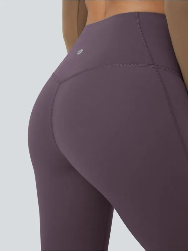 Halara UltraSculpt High Waisted Tummy Control Flare Leggings Nights Purple Small - Image 4