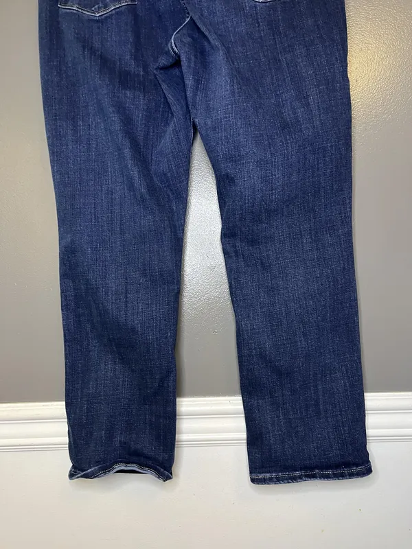 Levis Classic Straight Jeans Womens 14S Blue Dark Wash Stretch Denim Pants - Image 6