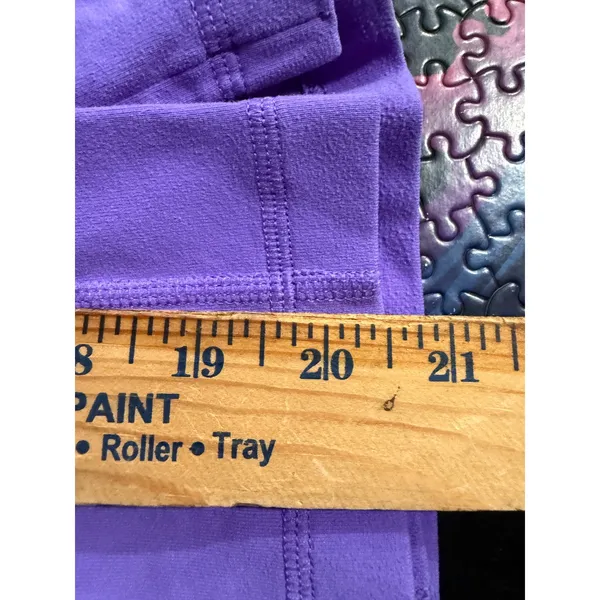 Lululemon Groove Crop Purple Flare Leg Yoga Pants‎ Split Hem Womens Size 6 - Image 6