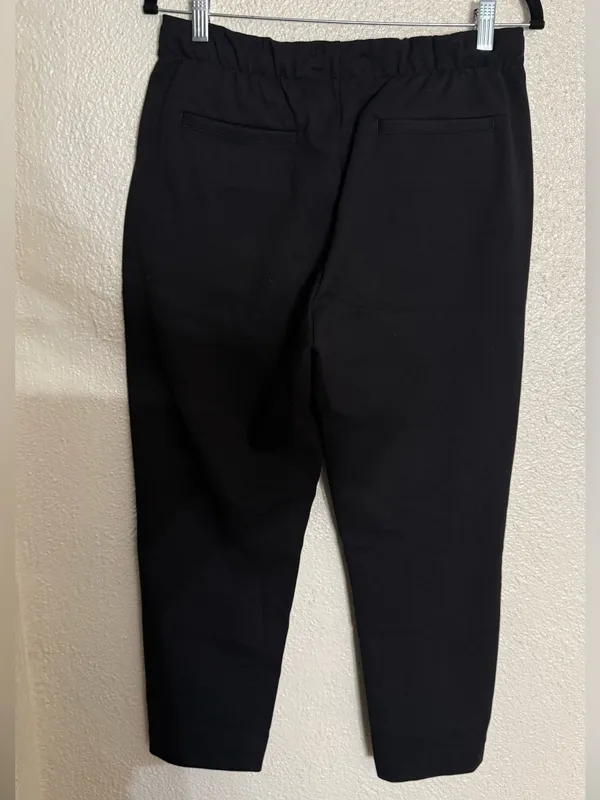 Everlane The Dream Pant Pintuck Pull On Pockets Drawstring Tapered Black Size M - Image 6