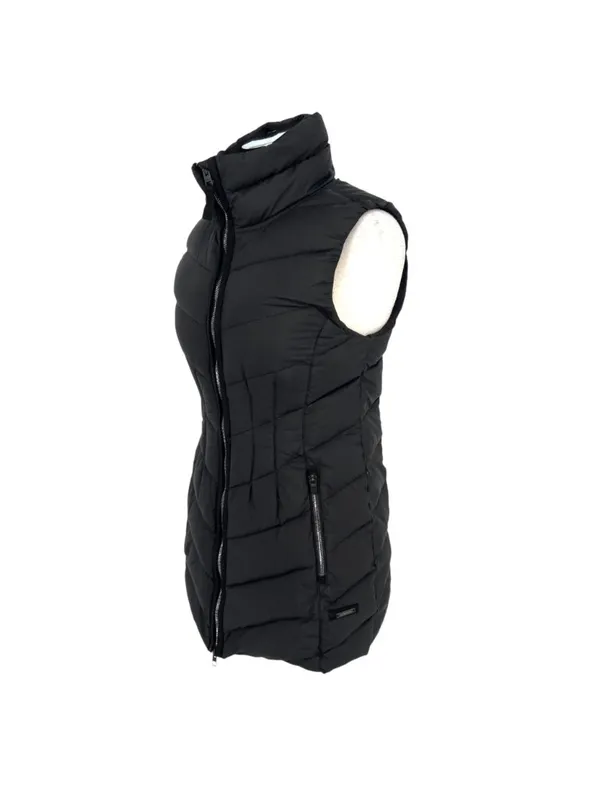 Athleta Inlet Down Puffer Vest Long Black Athleisure Urban Casual Size Small - Image 4