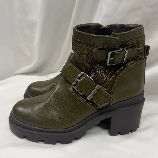 Circus By Sam Edelman Women's Platform Ankle Moss Moto Boots‎ Green Size 5M - Image 5